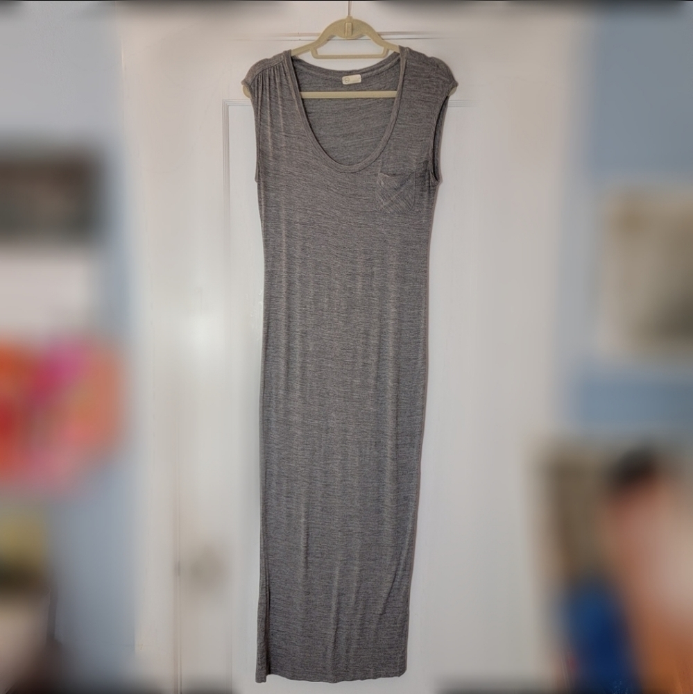 AG Adriano Goldschmied Full Length Tank Dress in Gray, XS